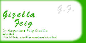 gizella feig business card